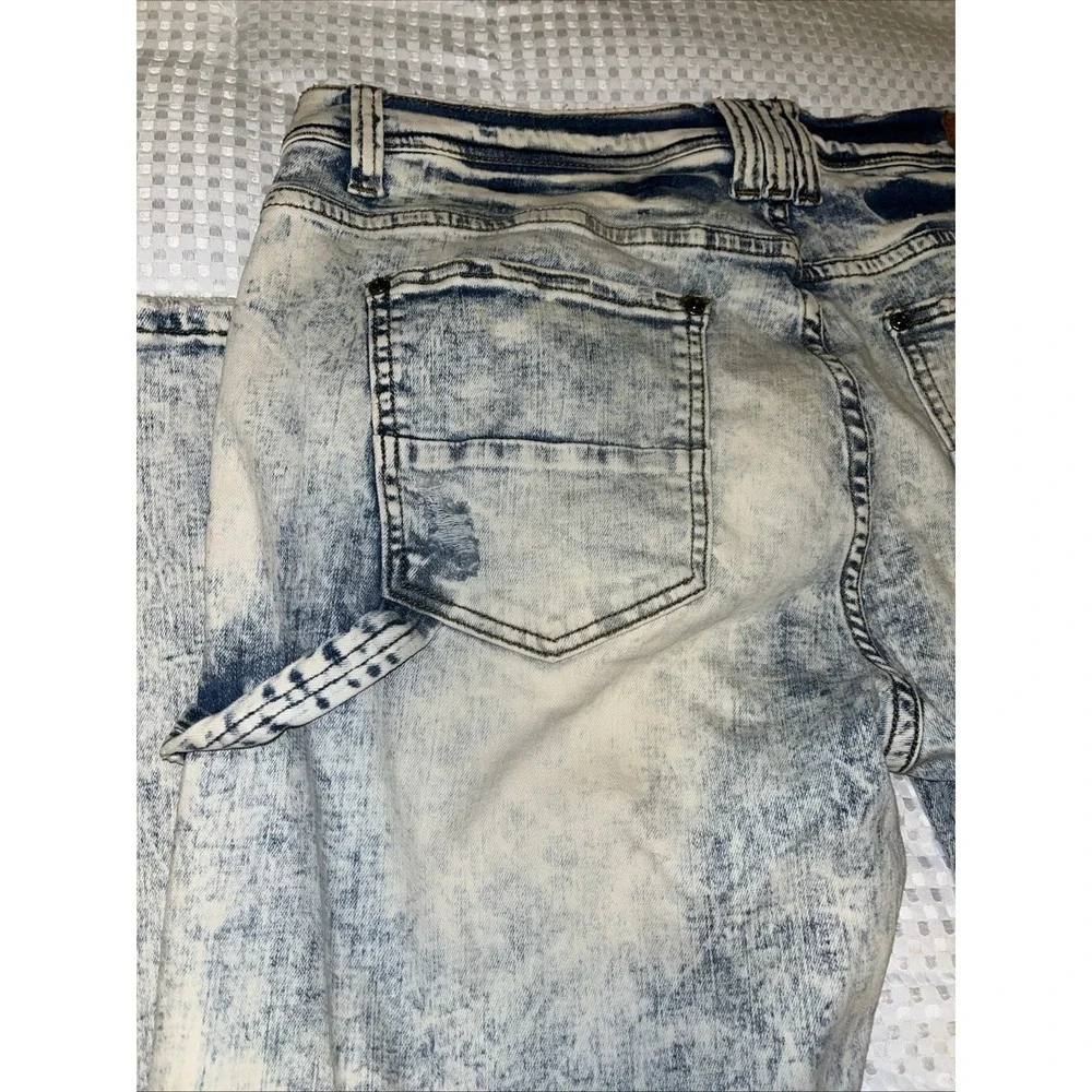 Buckle Preme Skinny Stretch Jean Destructed denim‎ cool quilted Front 36w 33L